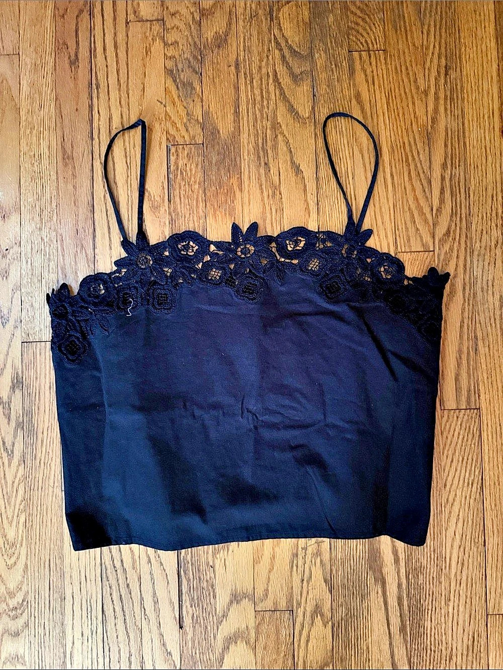 Sézane Black Yara Lace Camisole Size 40